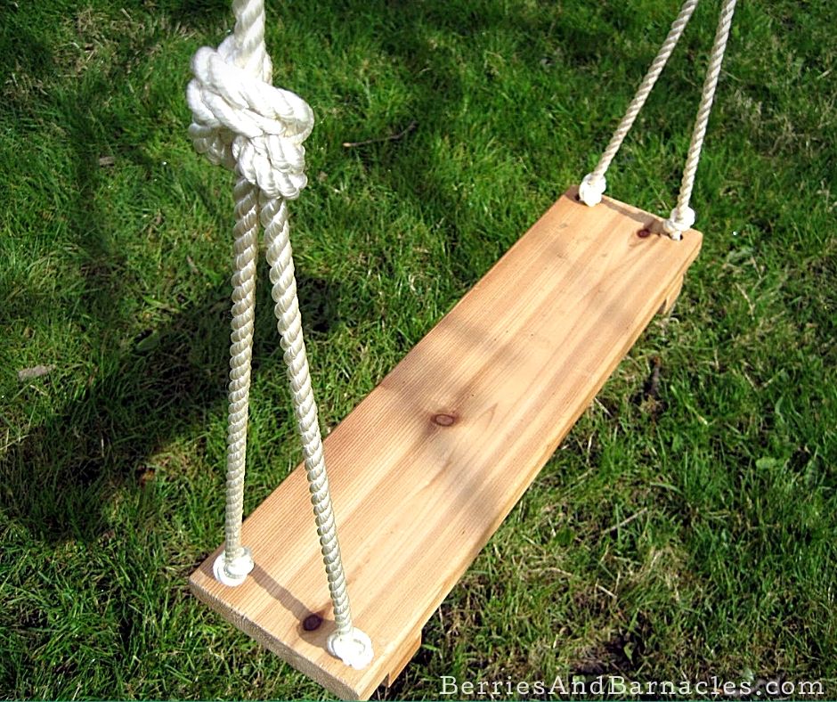 How to make a simple wooden swing to hang off of a tree