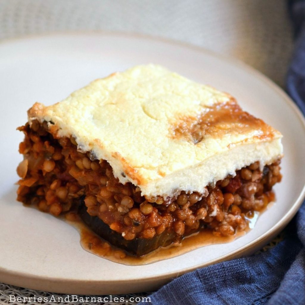 Healthy and delicious vegetarian moussaka