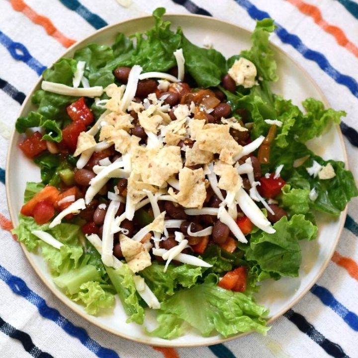 Delicious vegetarian taco salad