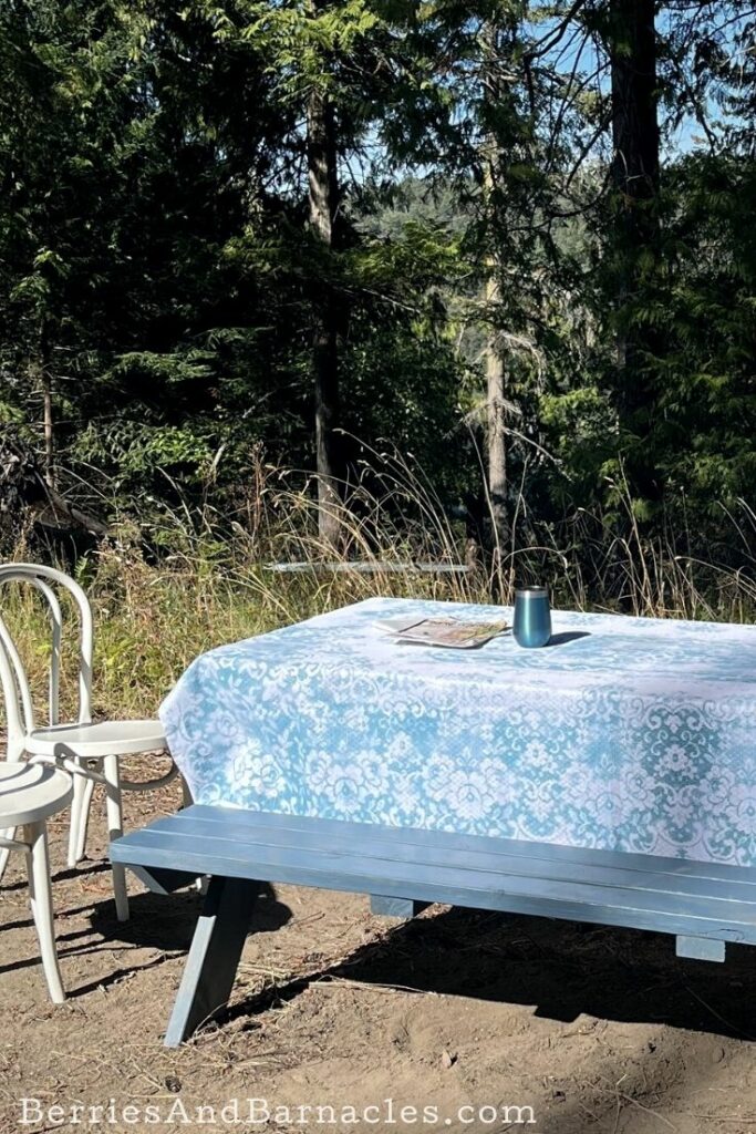 How to make a cheap and cheerful spray painted tablecloth