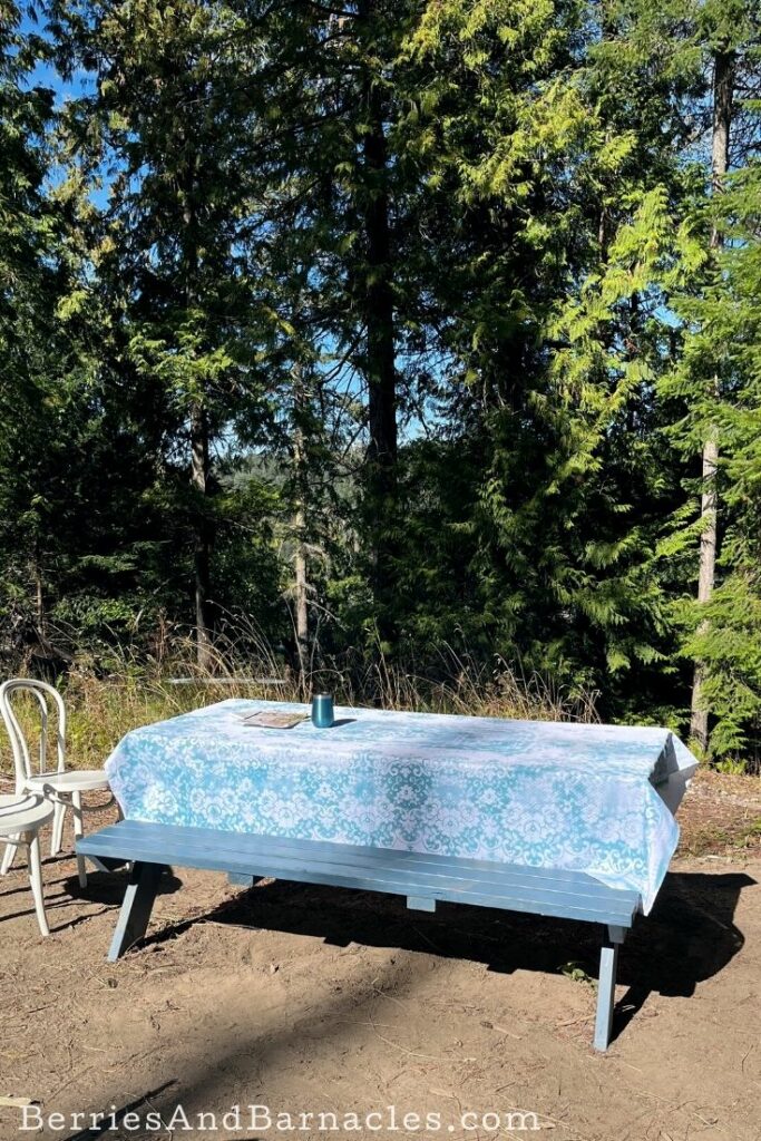 DIY lace printed tablecloth