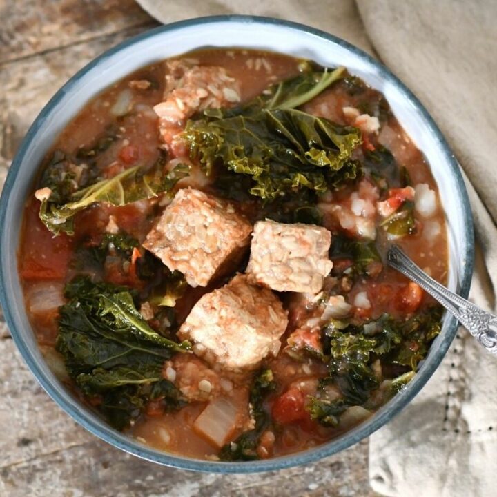 Campfire kale stew