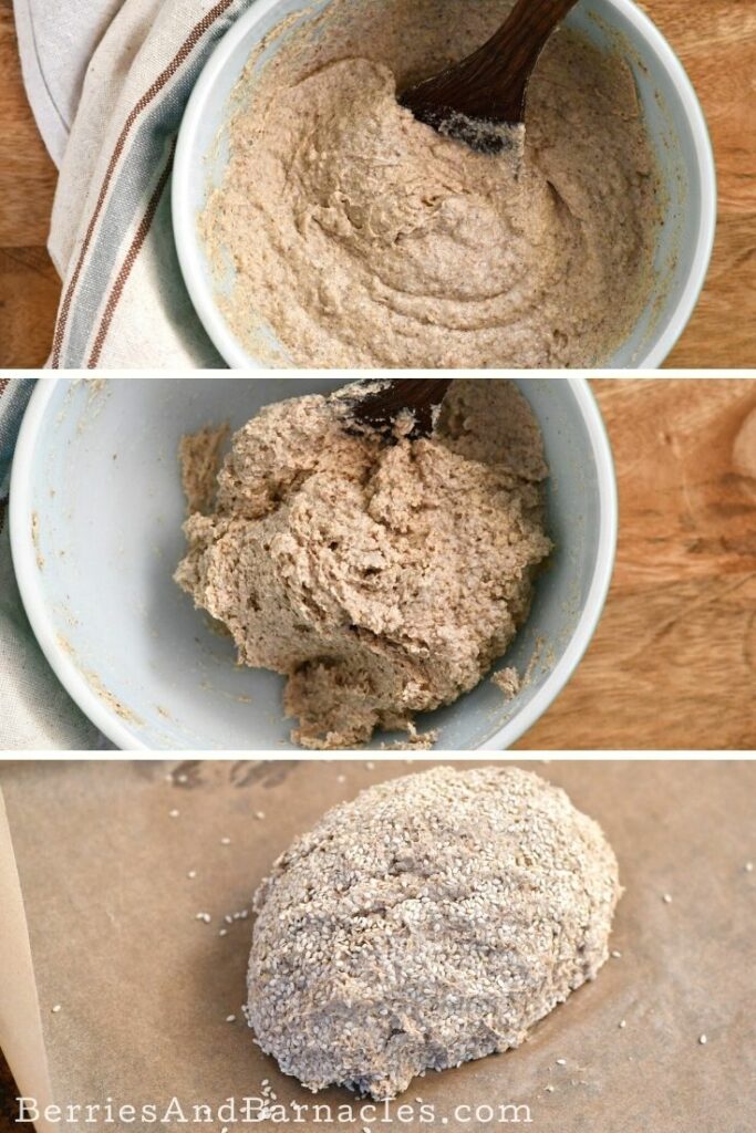 How to form a psyllium husk bread.
