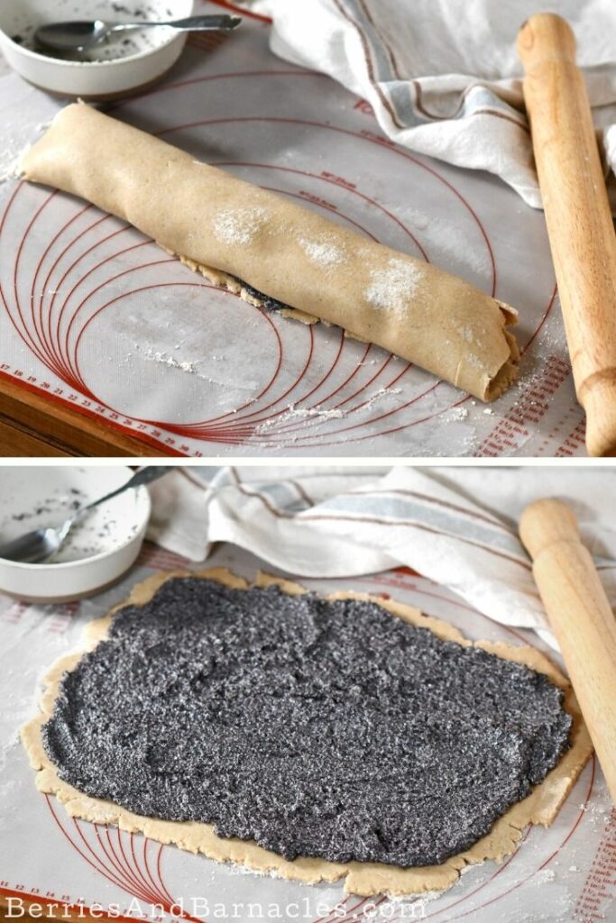 Forming a poppy seed roll